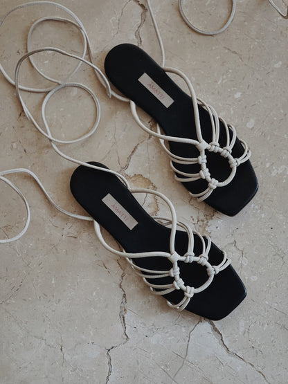 Black and White Coco Sandals