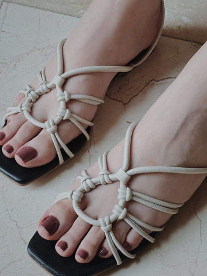 Black and White Coco Sandals